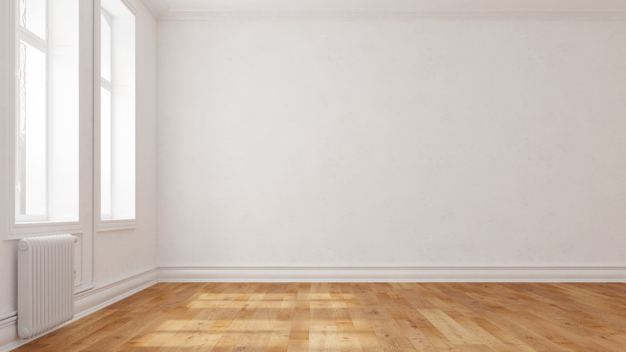 Vorher - Kinderzimmer Leoparden-Motiv Leere Kinderzimmerwand vor Wanddruck Schweiz