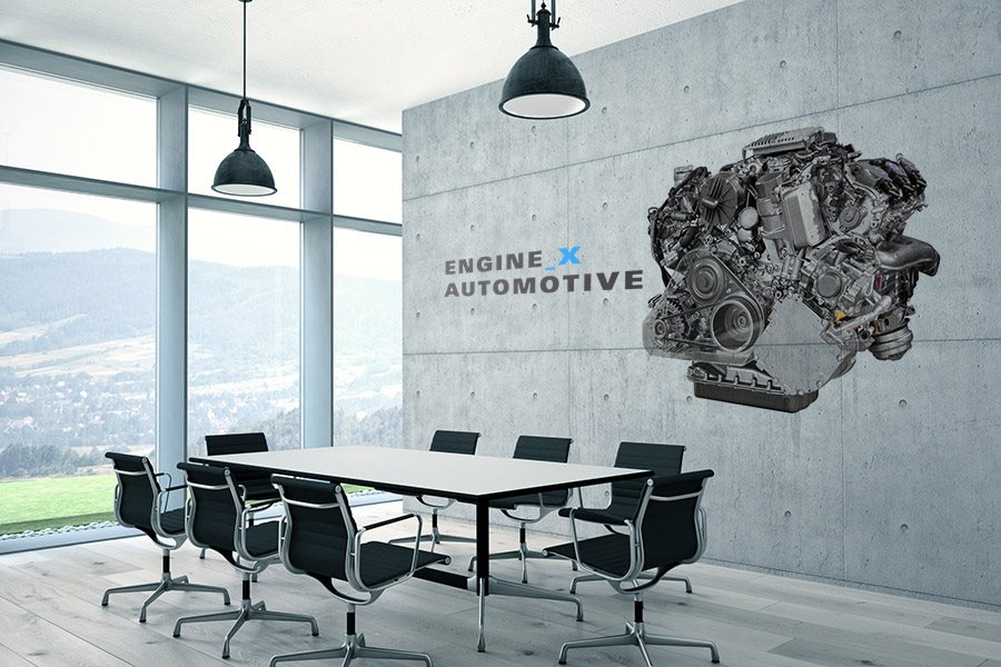 Nachher - Konferenzraum Branding Wanddruck Firmenlogo Konferenzraum Beton Corporate Branding Schweiz